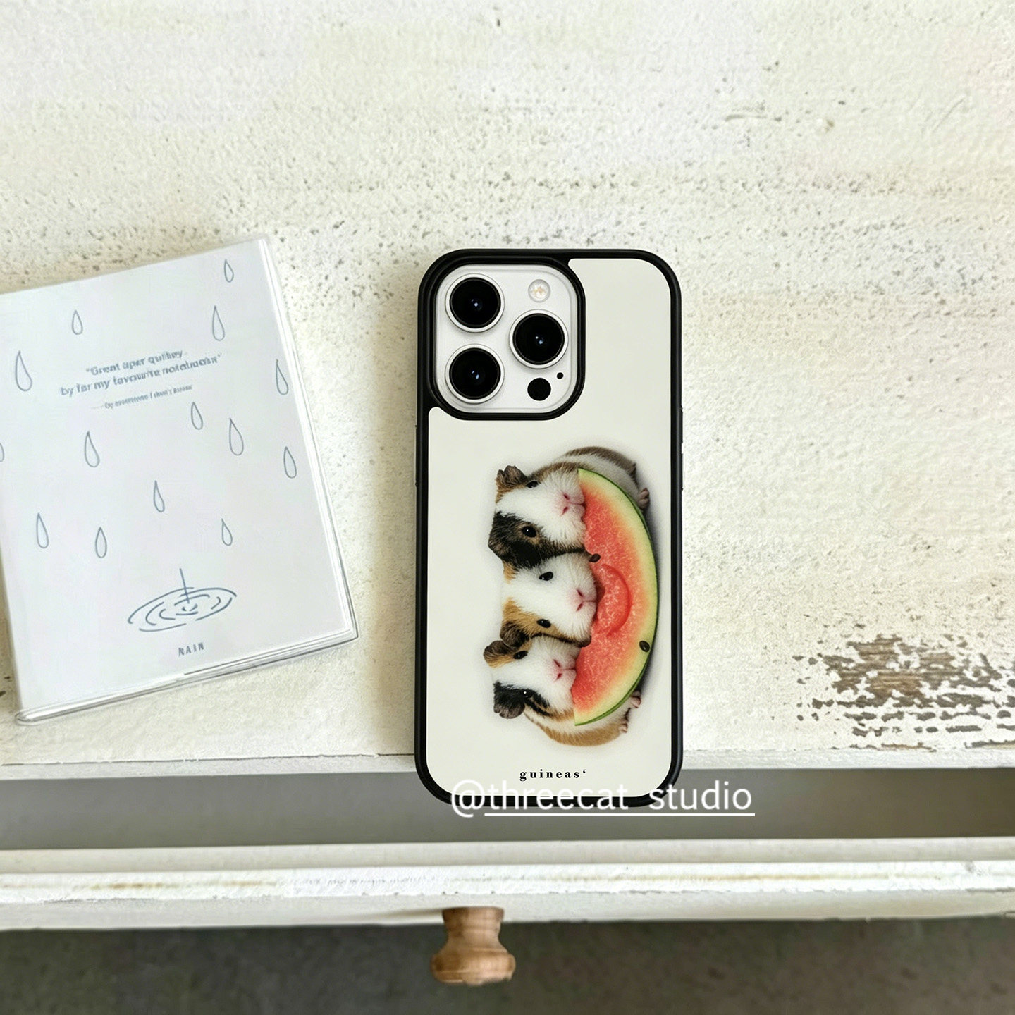 Phone Cases Brown - Koreaanse Ins Guinea Pig Eet Watermeloen
