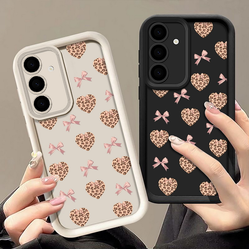 Phone Cases Galaxy A17 - Retro Luipaardprint Boog Telefoon Case Voor