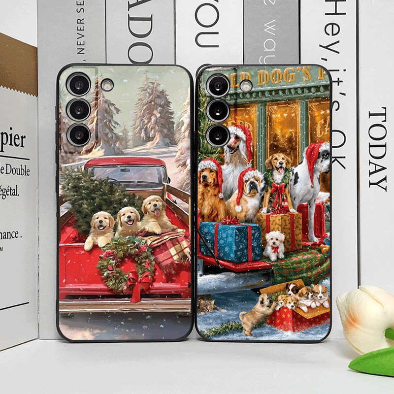 Phone Cases For Motorola - Kerst Vrachtwagens Cartoon Hond Patroon Telefoon