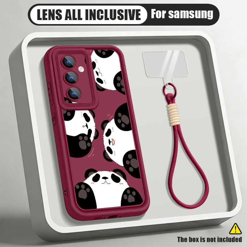 Phone Cases Galaxy A17 - Cartoon Panda Patroon Lanyard Telefoonhoesje Voor