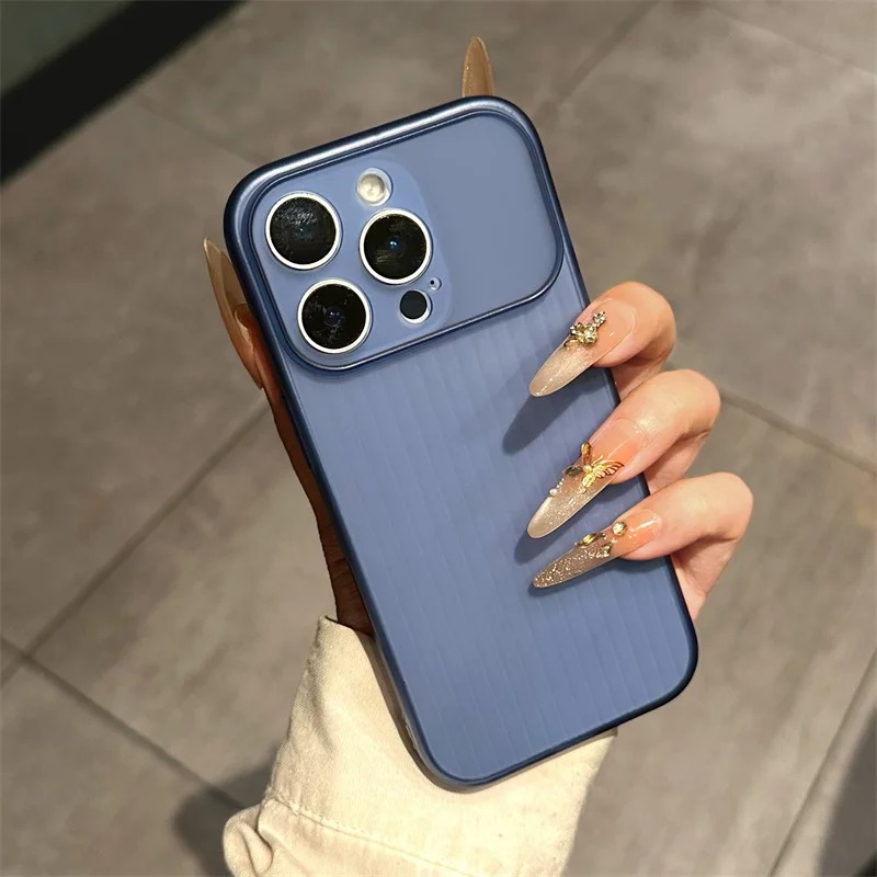 Transparent Thin Case - Luxe gegolfd zacht mat TPU hoesje