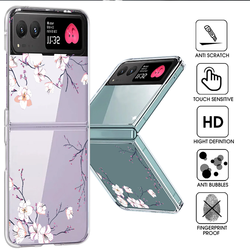 Phone Cases For Motorola - Witte Bloemen Patroon Telefoon Case Voor