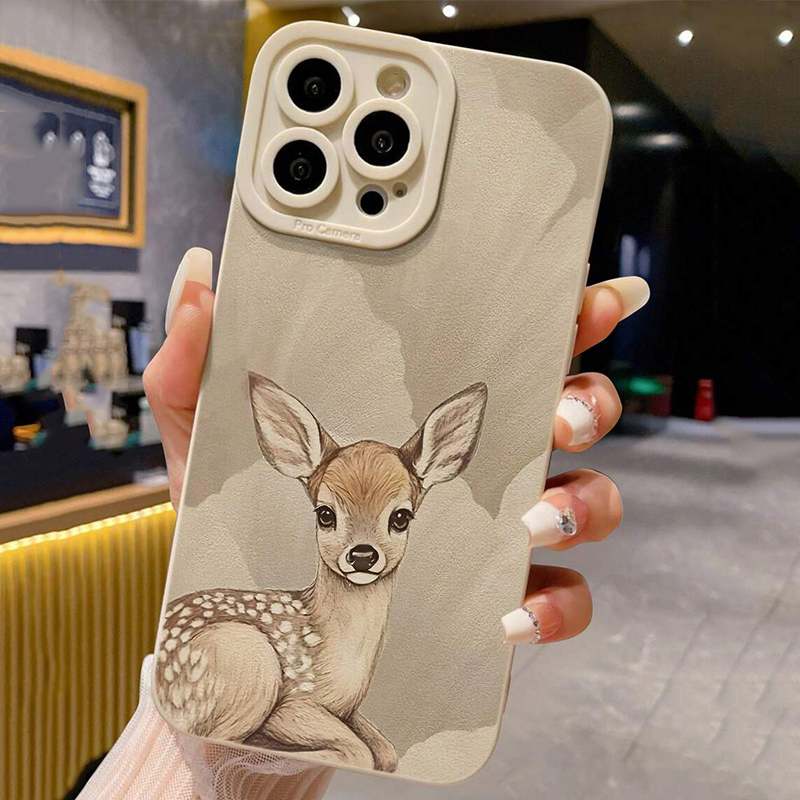 Phone Cases Brown - Voor Xiaomi 15T Case Herten Geschilderd