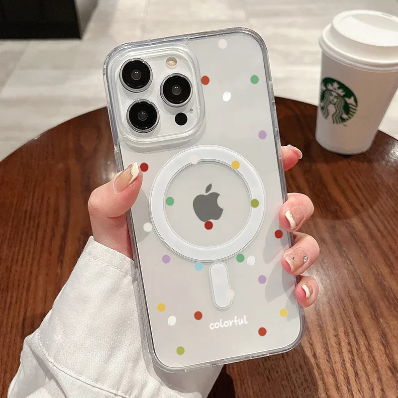 Phone Cases Unique - INS Koreaanse Creatieve Gekleurde Golf Stippen