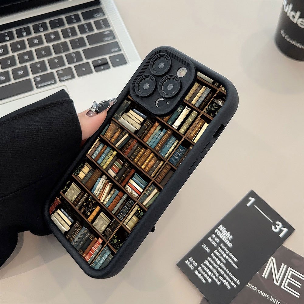 Phone Cases Unique - Boekenplank Creatief Patroon Telefoonhoesje Voor iPhone