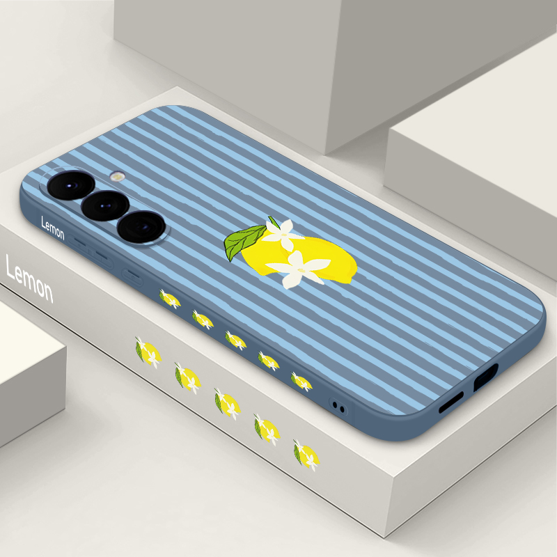 Phone Cases Galaxy A17 - Stripe Lemon Print TPU Telefoonhoesje voor