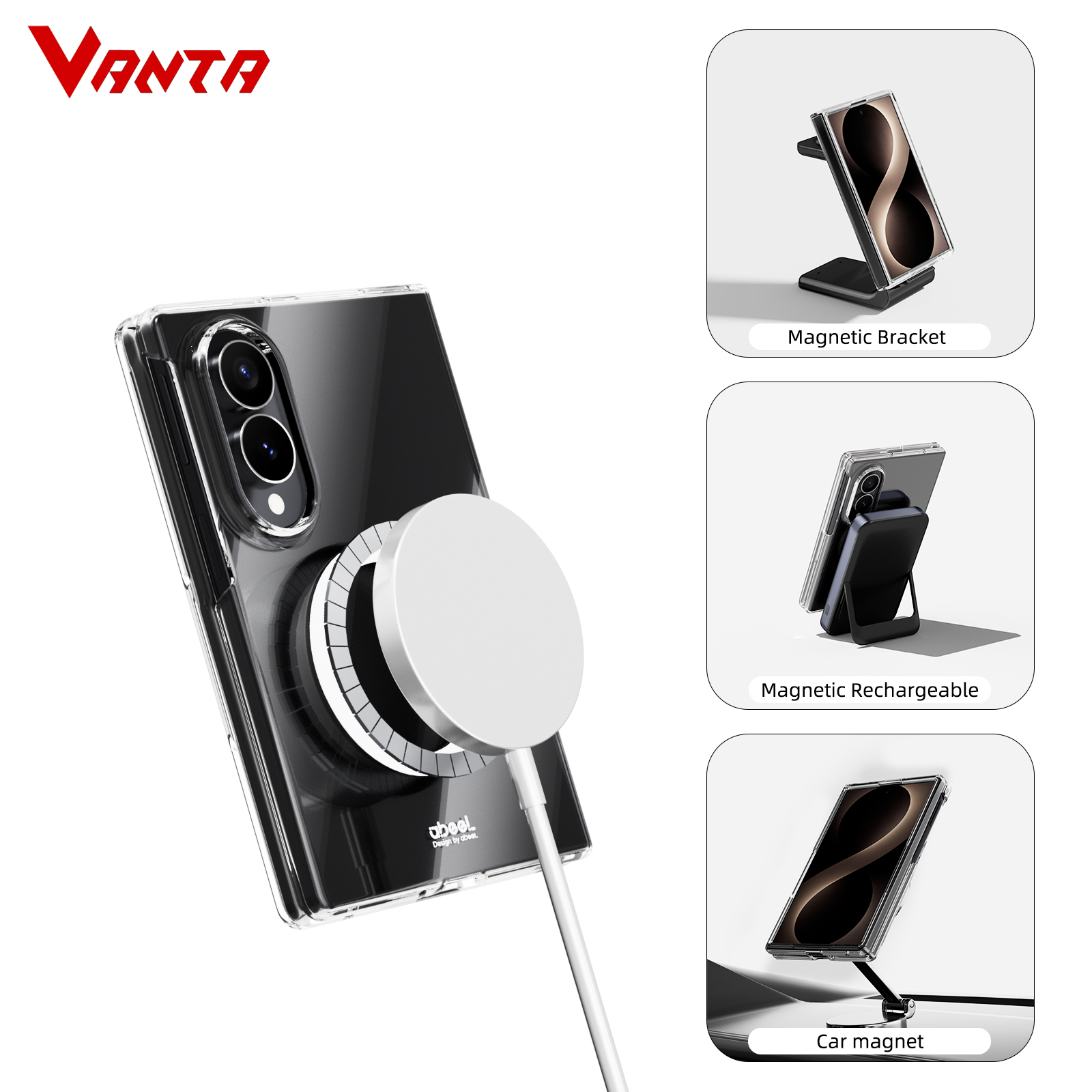 Transparent Thin Case - Magnetische transparante hoes voor Samsung Galaxy