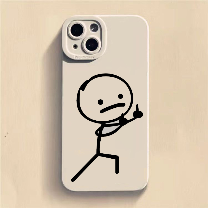 Phone Cases With Camera Cover - Leuke Cartoon Matchman Telefoonhoesjes voor Samsung
