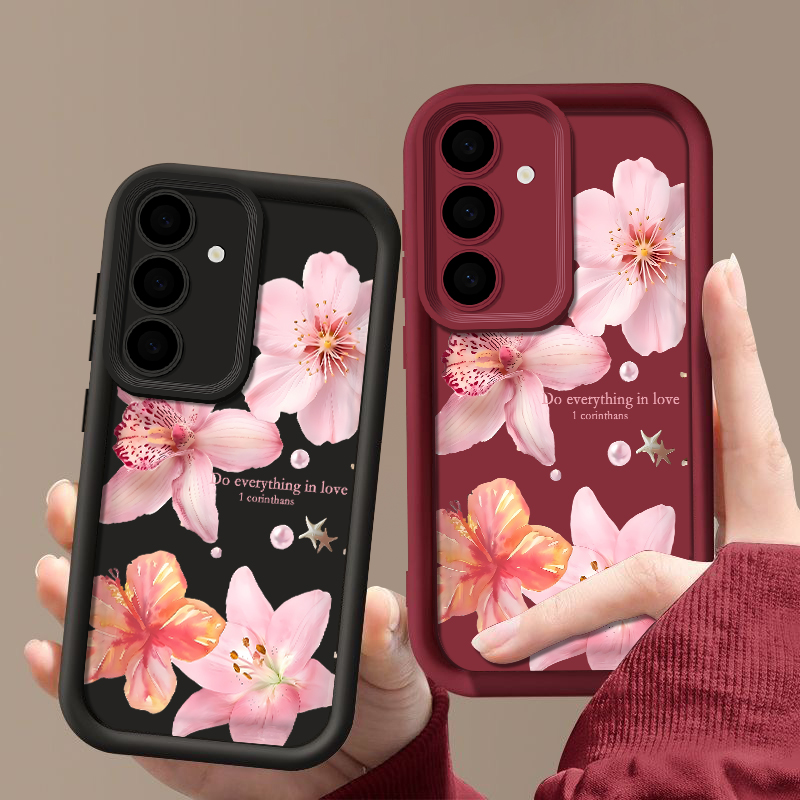 Roze bloemen telefoonhoesje vo - Phone Cases Galaxy A17 recensie en prijs