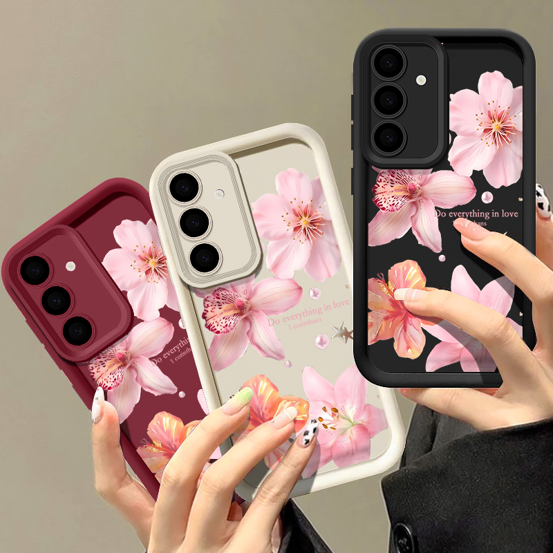 Roze bloemen telefoonhoesje vo - Phone Cases Galaxy A17 recensie en prijs