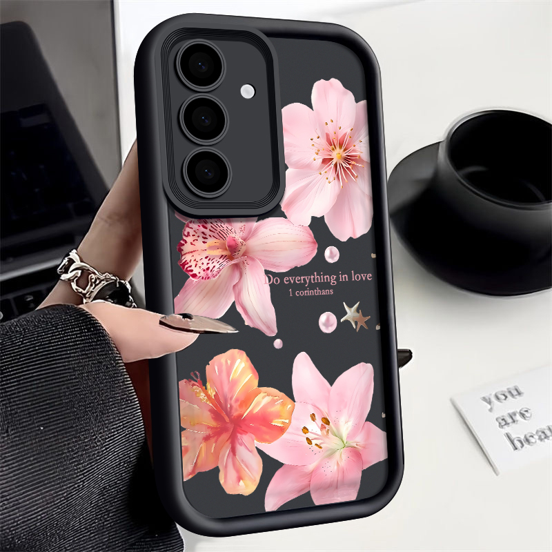 Roze bloemen telefoonhoesje vo - Phone Cases Galaxy A17 recensie en prijs