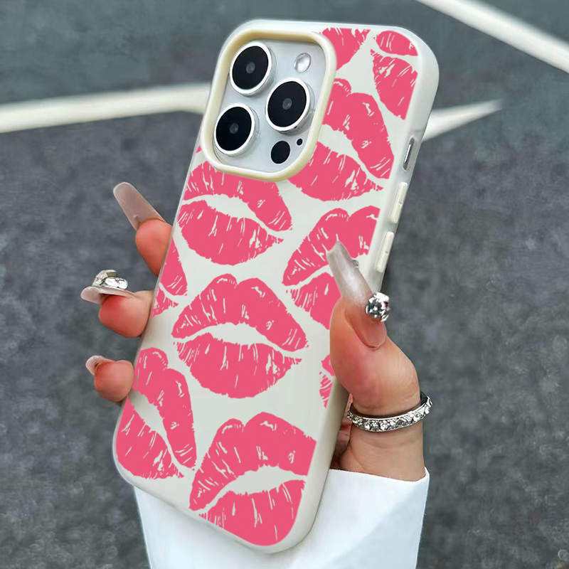 Sexy meisje roze lippen patroo - Phone Cases Girls recensie en prijs