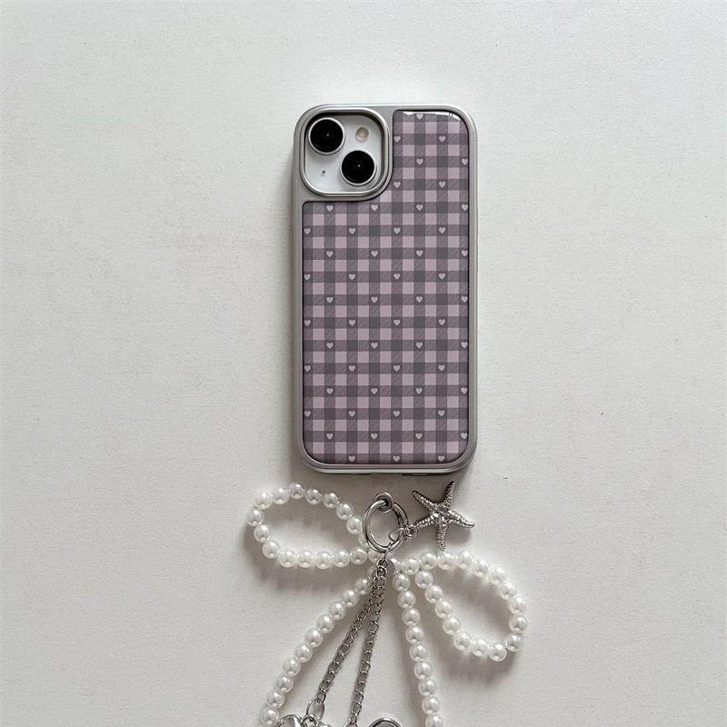 Roze Paars Hartvormige Geruite - Phone Cases Girls recensie en prijs