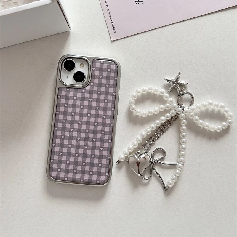 Roze Paars Hartvormige Geruite - Phone Cases Girls recensie en prijs
