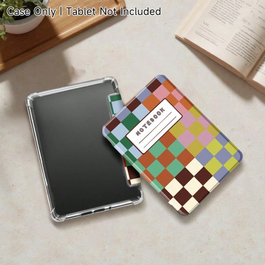 Meerkleurig raster-notebookpat - Transparent Thin Case recensie en prijs