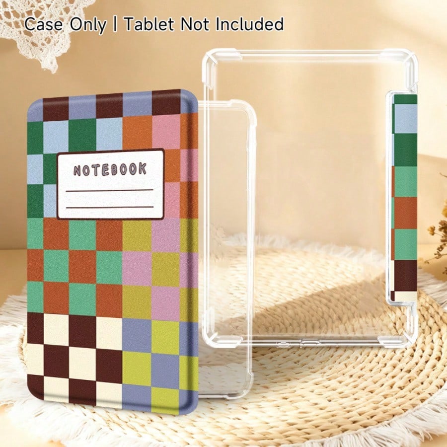 Meerkleurig raster-notebookpat - Transparent Thin Case recensie en prijs