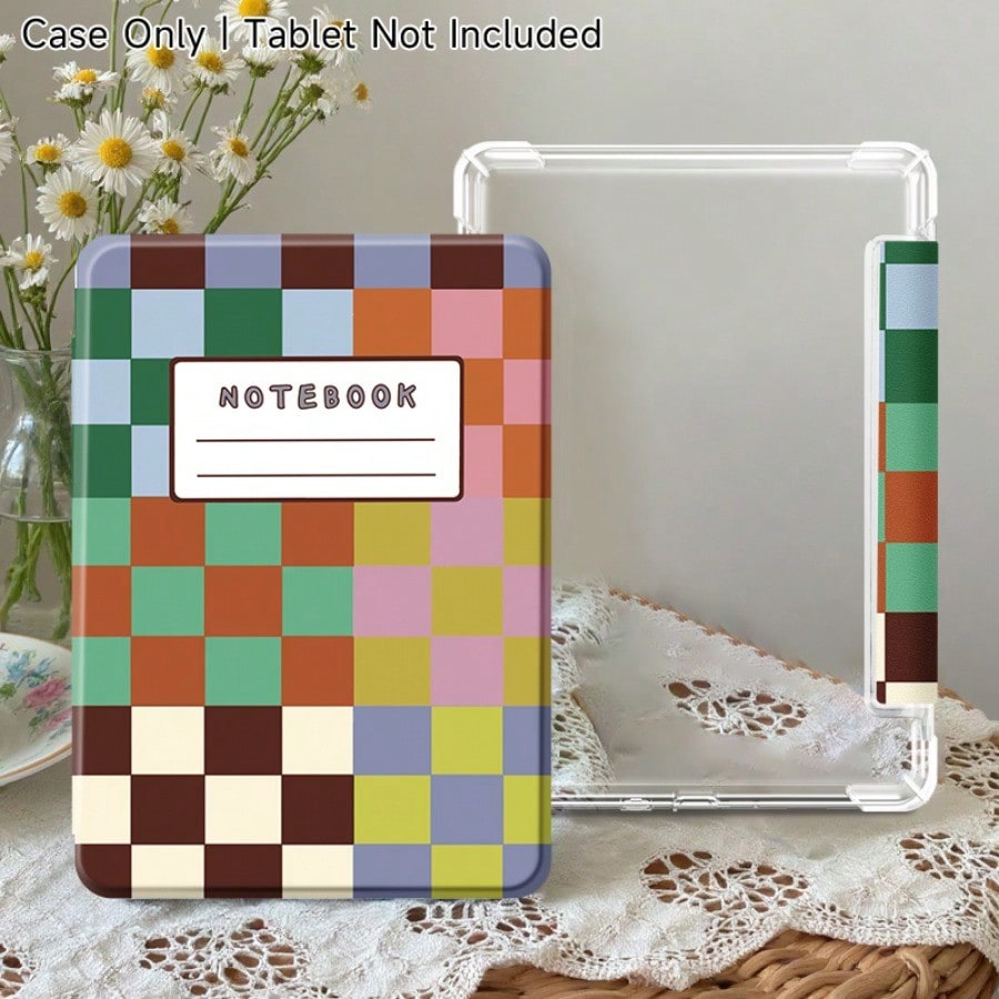 Meerkleurig raster-notebookpat - Transparent Thin Case recensie en prijs
