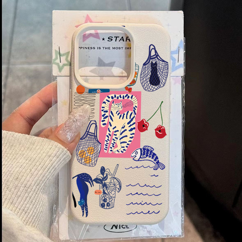 Schattige kersenkat print tele - Phone Cases Unique recensie en prijs