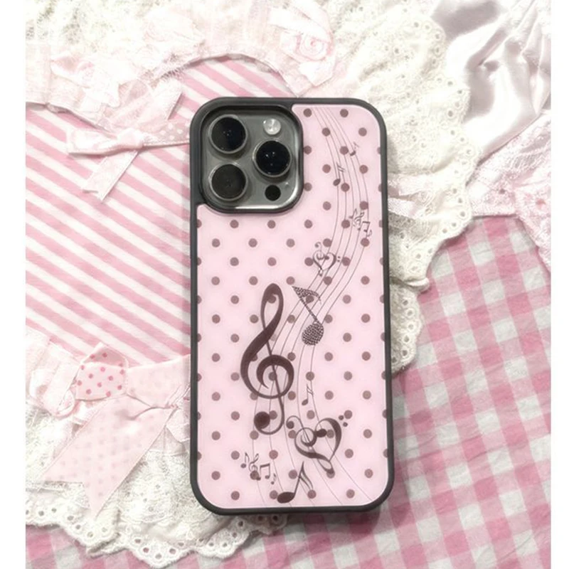 Koreaanse roze bruine polkadot - Phone Cases Brown recensie en prijs