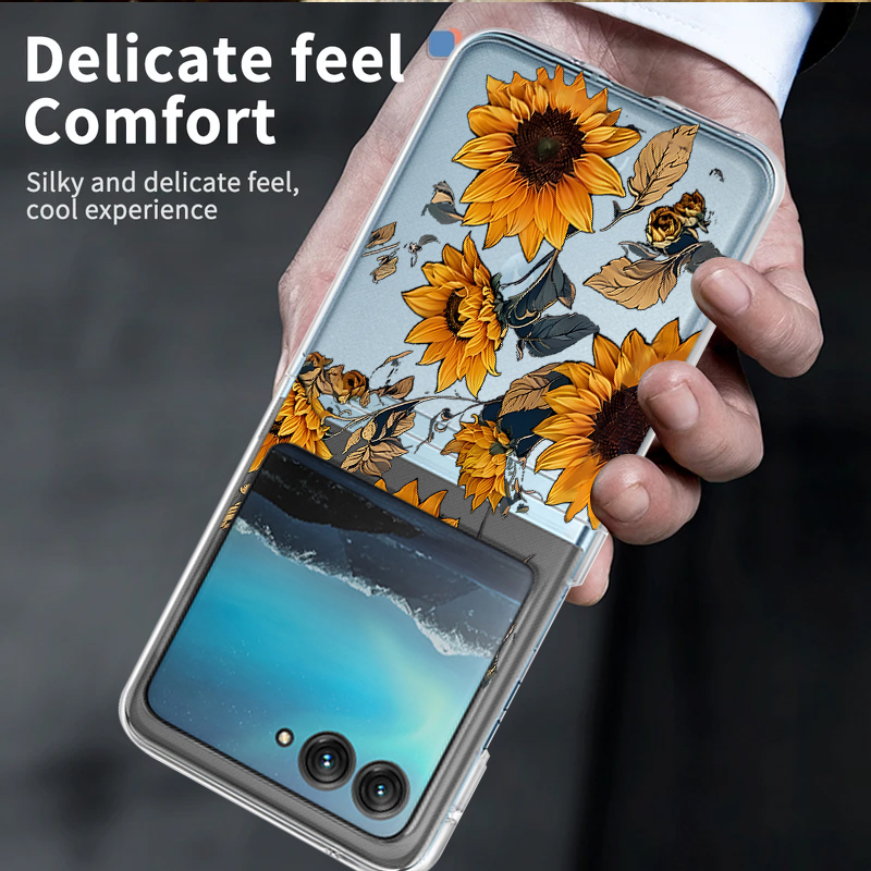 Zonnebloemen Patroon Clear Tel - Phone Cases For Motorola recensie en prijs