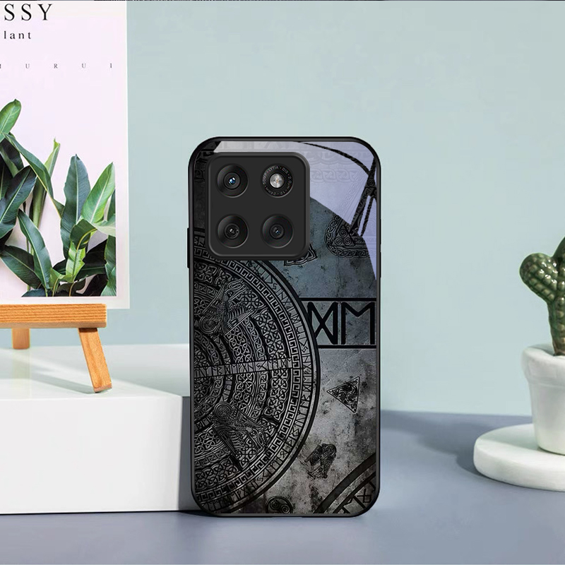 Oud Noors Codex Zwart Glazen T - Phone Cases For Motorola recensie en prijs