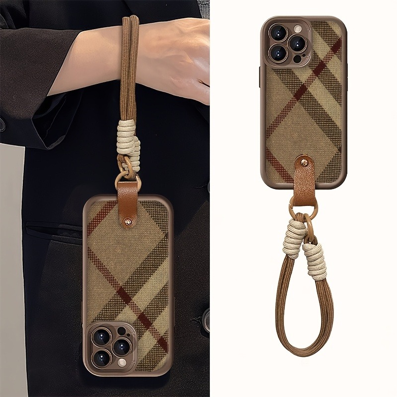 Bruine strepen lanyard bandje  - Phone Cases Brown recensie en prijs