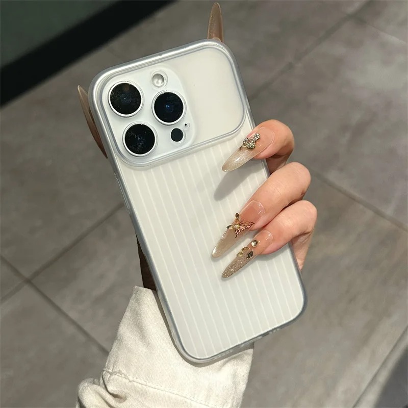 Luxe gegolfd zacht mat TPU hoe - Transparent Thin Case recensie en prijs