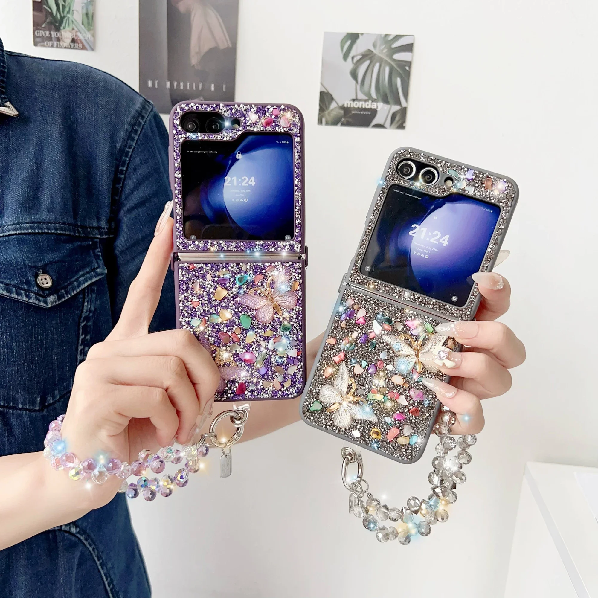 Luxe Glitter Telefoon Case Voo - Phone Cases Z Flip 6 recensie en prijs