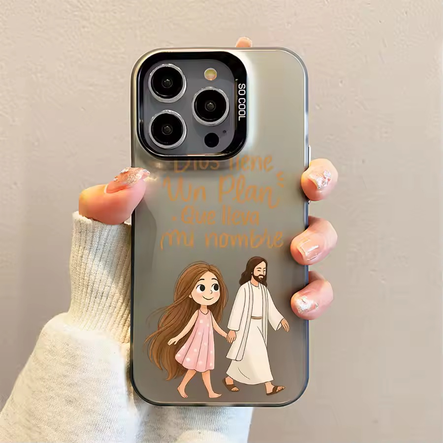 Schattig meisje loopt met God  - Phone Cases Girls recensie en prijs