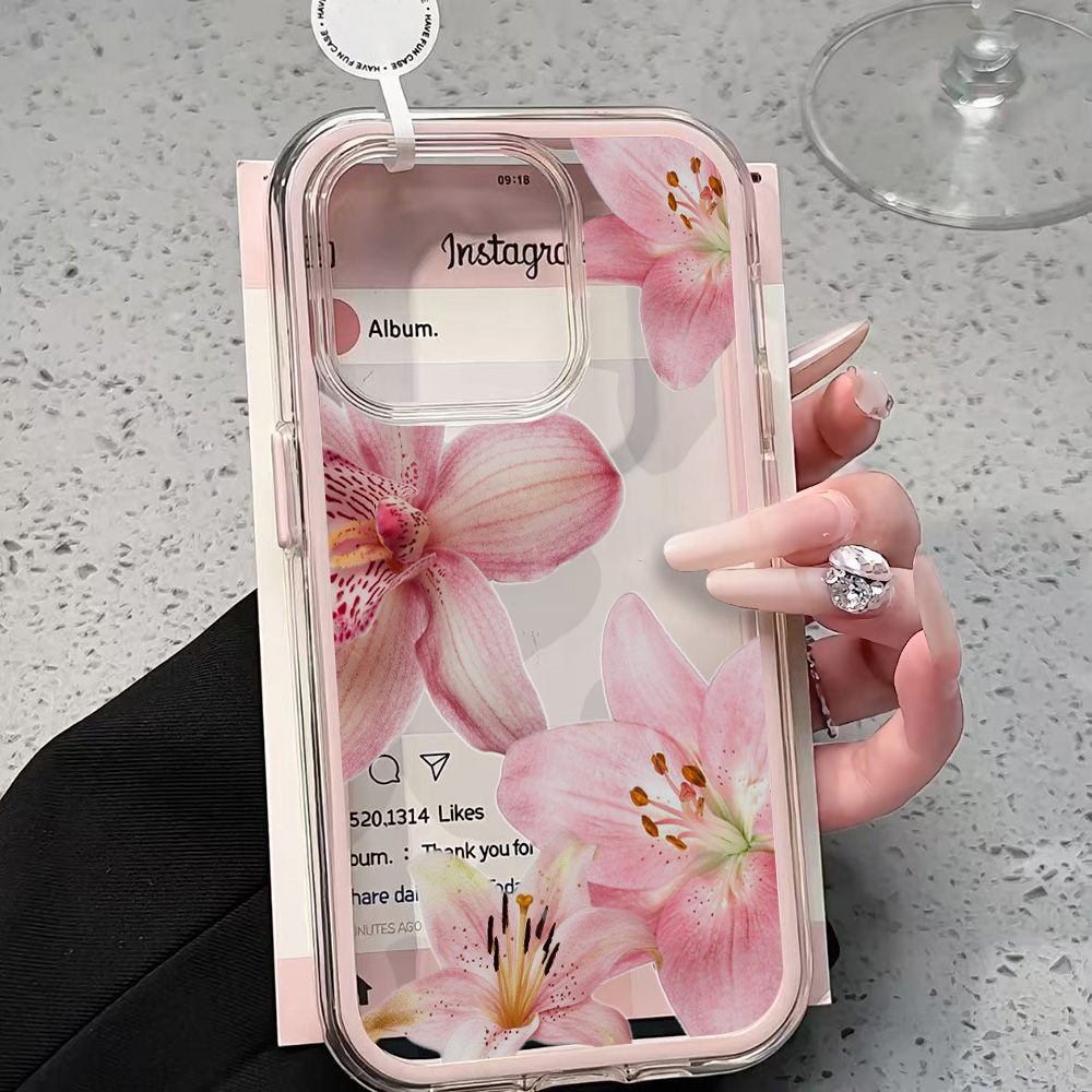 Roze Lelie Bloem Transparante  - Phone Cases Unique recensie en prijs