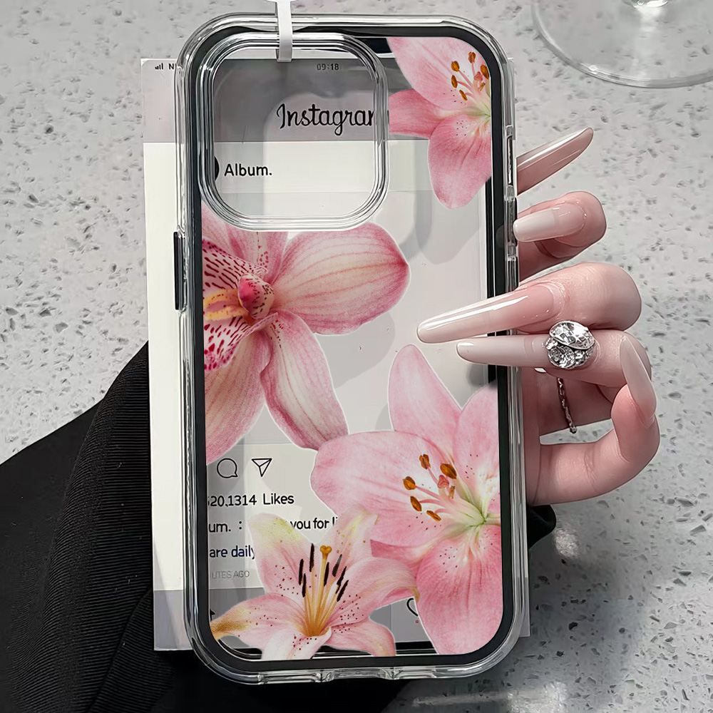 Roze Lelie Bloem Transparante  - Phone Cases Unique recensie en prijs