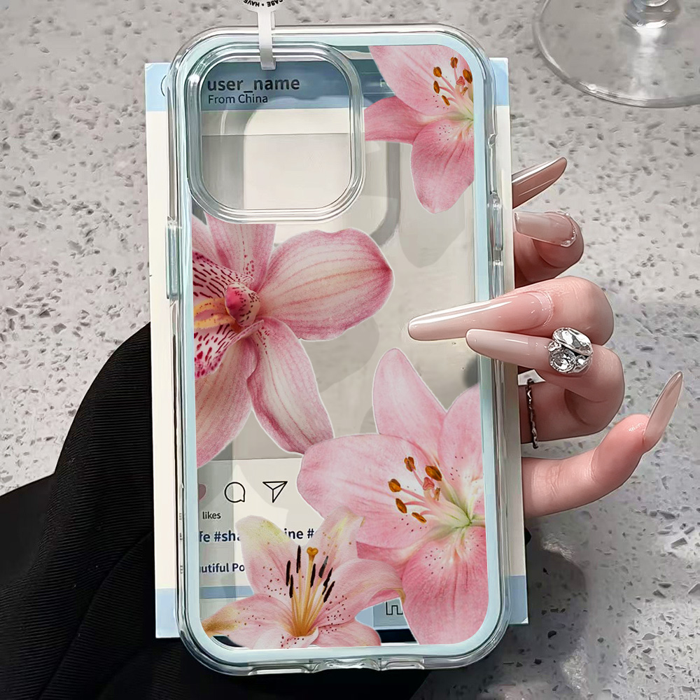 Roze Lelie Bloem Transparante  - Phone Cases Unique recensie en prijs
