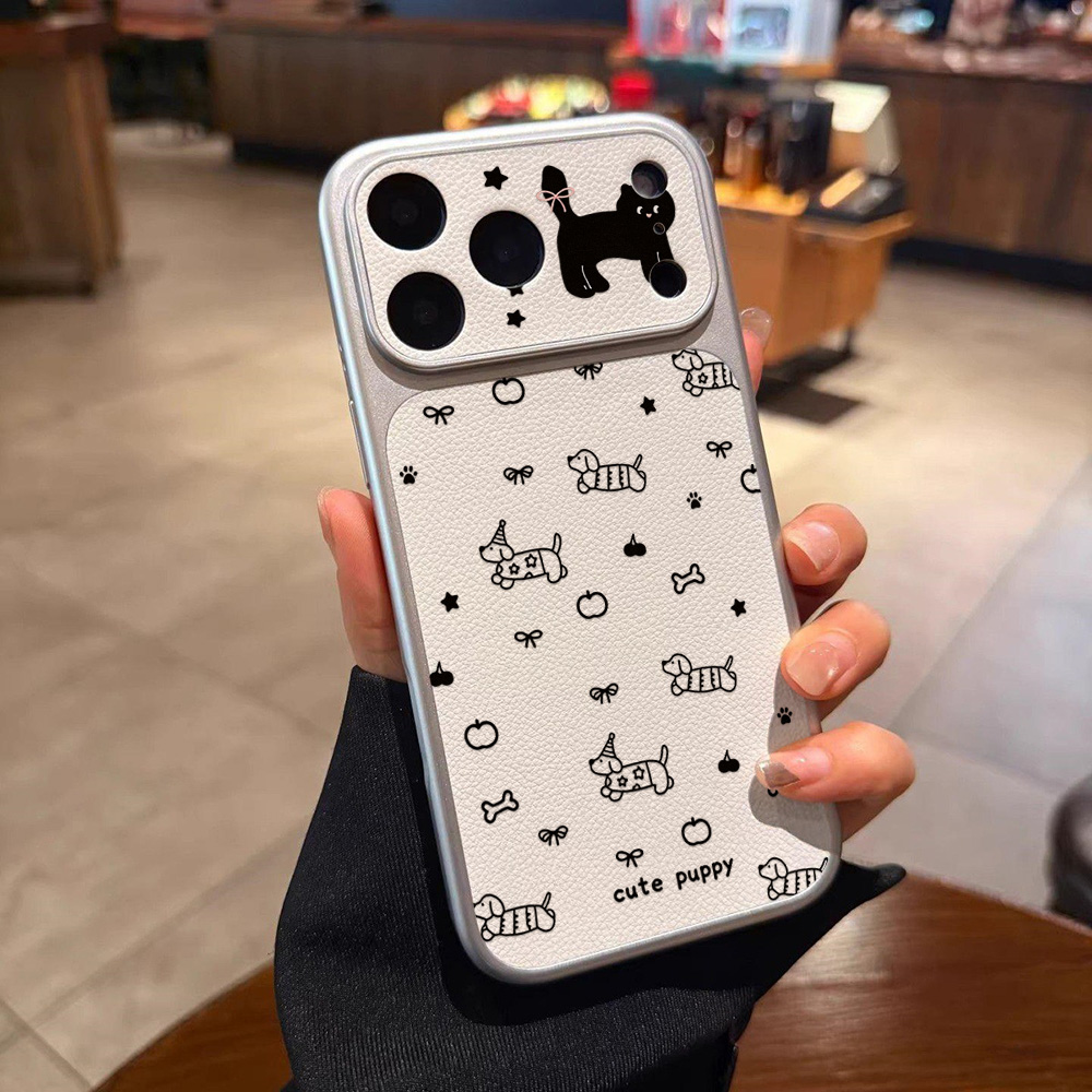 Schattig puppy lederen telefoo - Phone Cases With Camera Cover recensie en prijs
