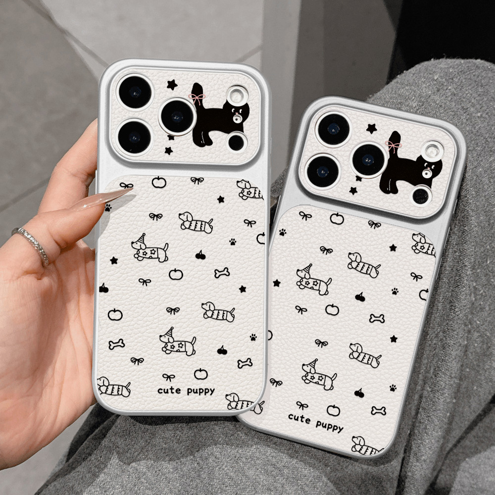Schattig puppy lederen telefoo - Phone Cases With Camera Cover recensie en prijs